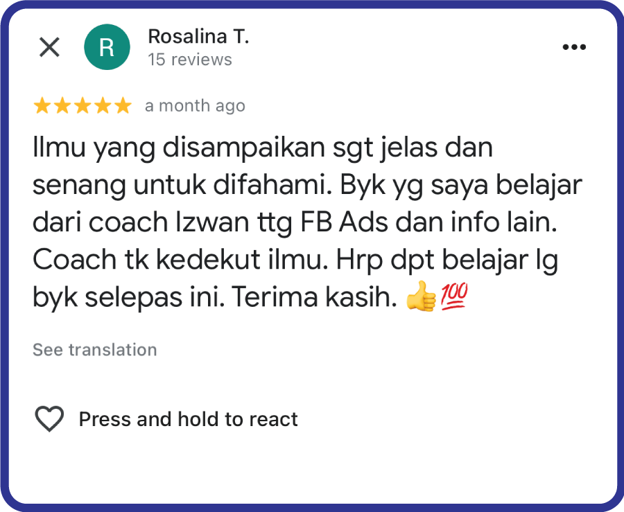Ruang screenshot feedback alumni pertama