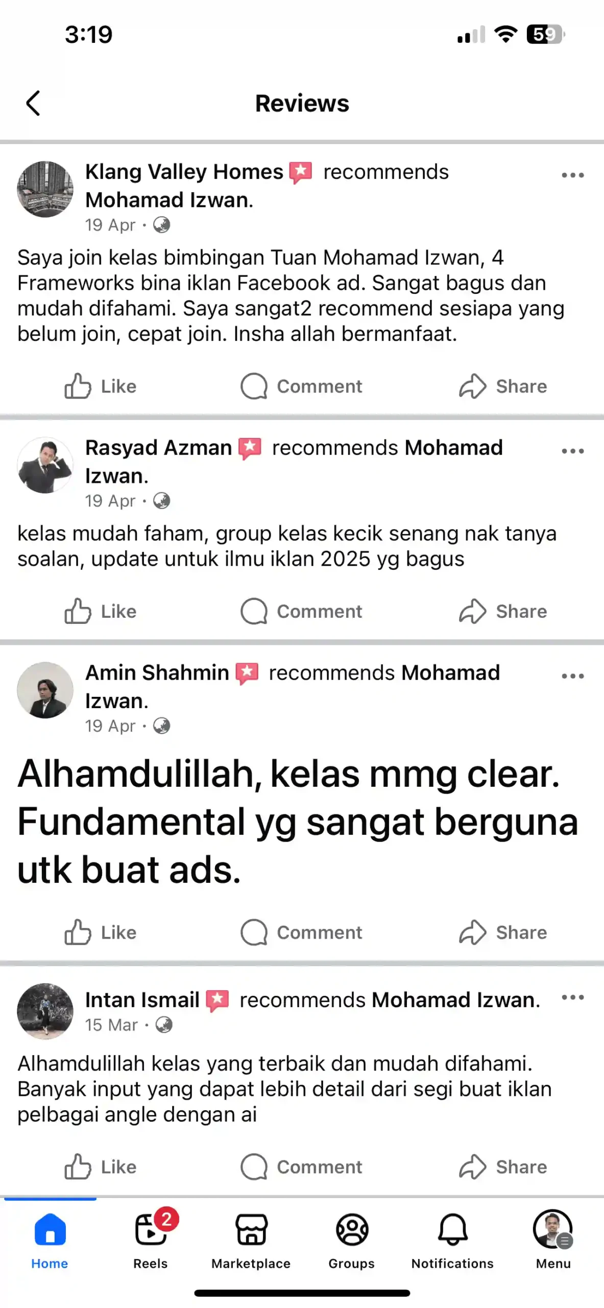 Ruang testimoni tambahan kedua